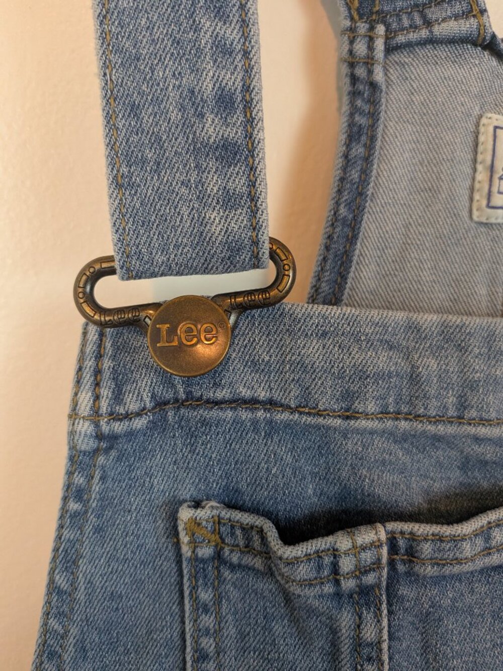 Vintage Lee Bluejean Short Overalls, Sz XL - Picture 4 of 5